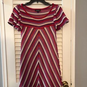 BEBE Multi Colored Empire Waist Dress